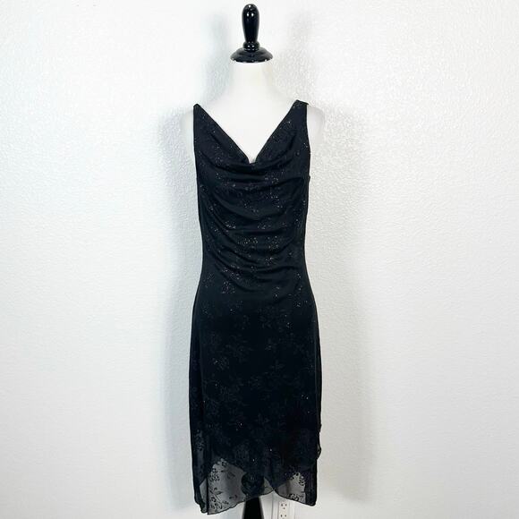Y2K Vintage Fairy Grunge Witchy Byer Too HOCO Asymmetrical Cowl Neck Dress M - Picture 1 of 14